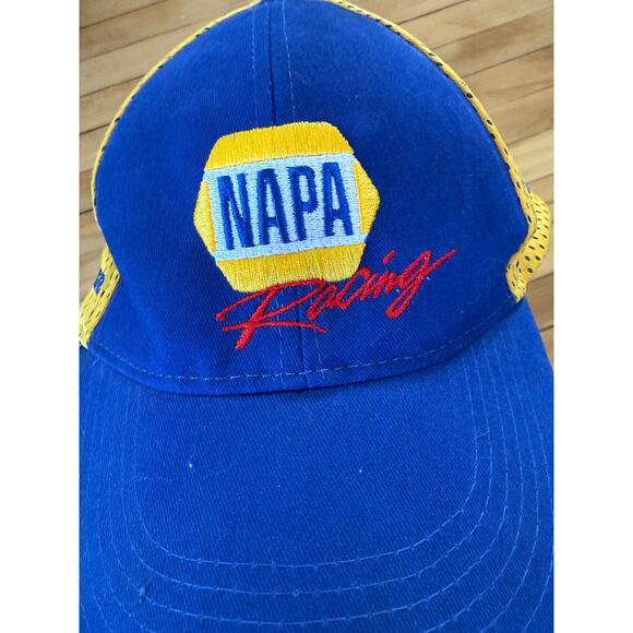 NAPA RACING Team Truckers Adjustable Hat Yellow Blue Embroidered - Picture 2 of 6
